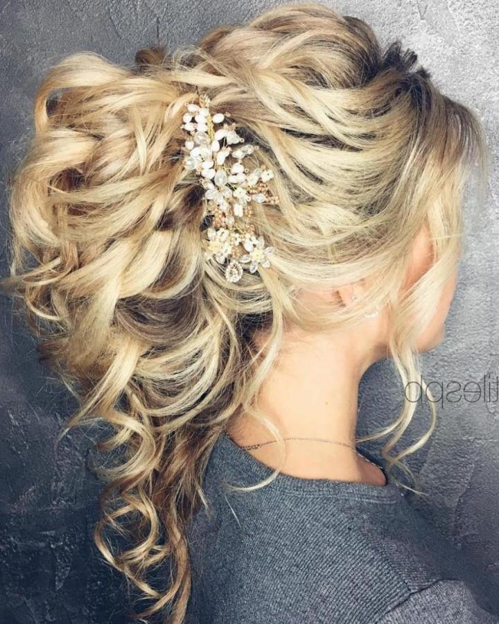 2024 Latest Curly Ponytail Wedding Hairstyles for Long Hair