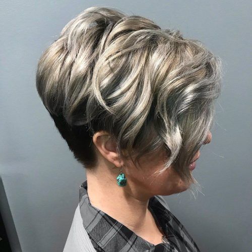 Sophisticated Wavy Ash-Blonde Pixie Bob Hairstyles (Photo 2 of 20)