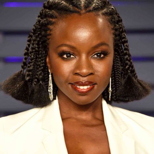 Side-Parted Loose Cornrows Braided Hairstyles (Photo 16 of 20)