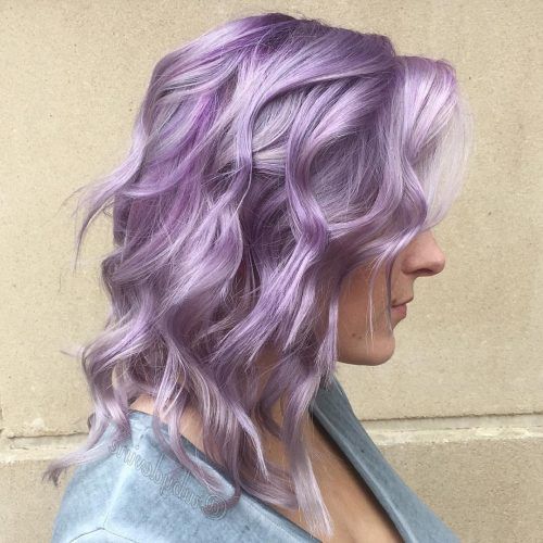 Voluminous Platinum And Purple Curls Blonde Hairstyles (Photo 11 of 20)