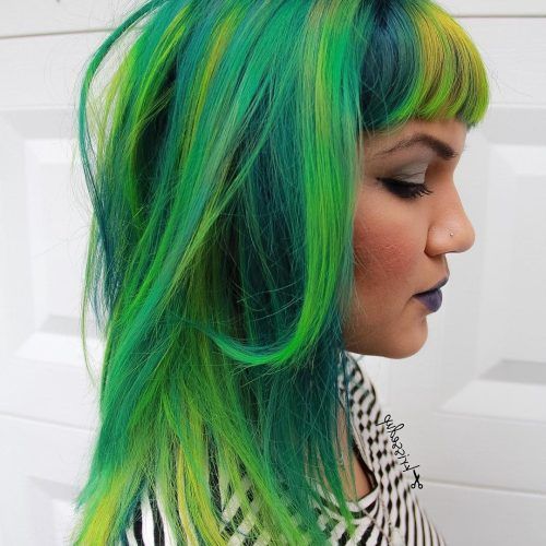 Blonde Hairstyles With Green Highlights (Photo 2 of 20)