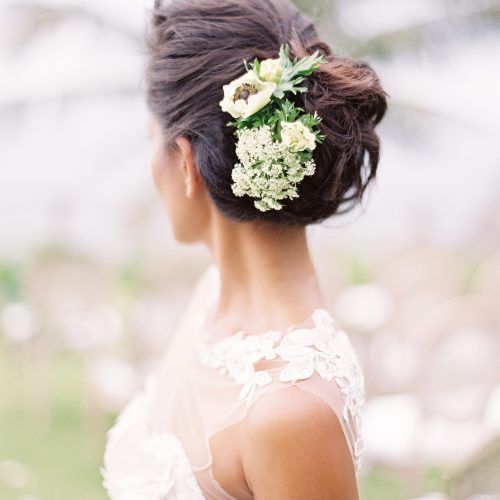 Floral Bun Updo Hairstyles (Photo 18 of 20)