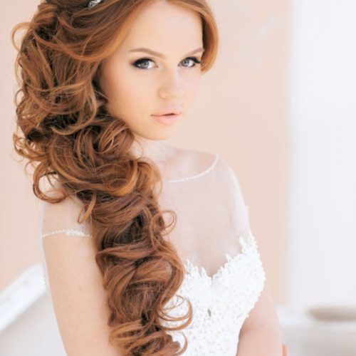 Long Curly Bridal Hairstyles With A Tiara (Photo 3 of 20)