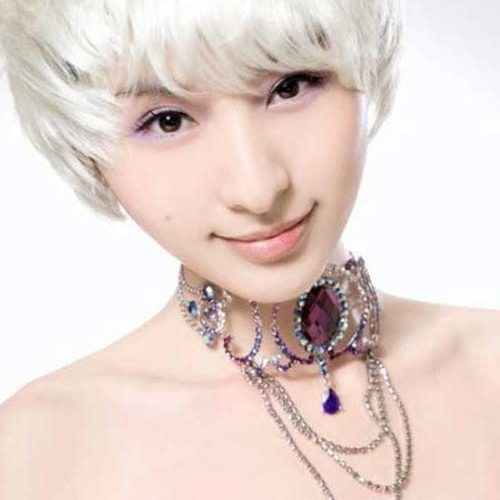 Cute Short White Hairstyles For Korean Girls (Photo 1 of 15)