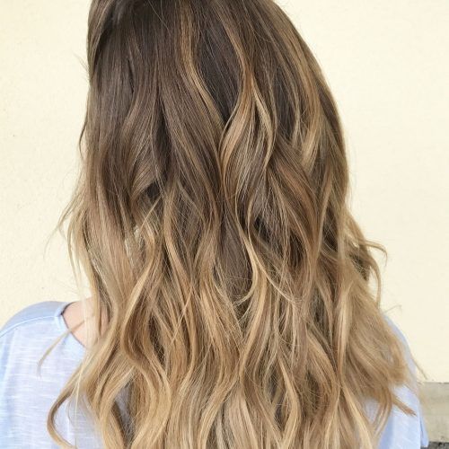 Beachy Waves Hairstyles With Blonde Highlights (Photo 4 of 20)