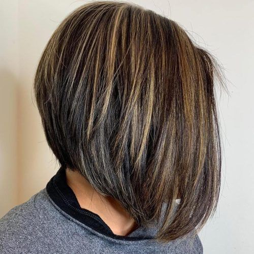 Black Angled Bob Hairstyles With Shaggy Layers (Photo 8 of 20)
