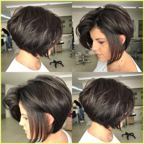 Black Angled Bob Hairstyles With Shaggy Layers (Photo 15 of 20)