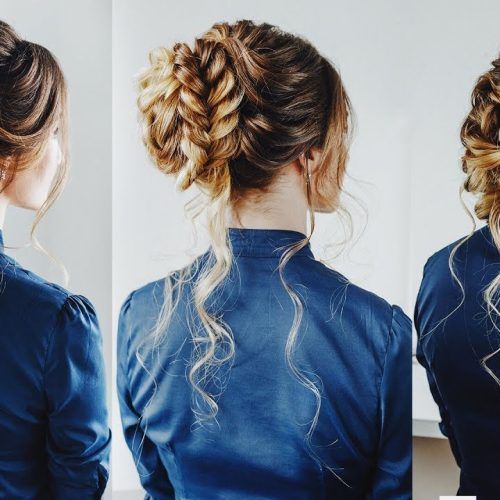 Bun And Three Side Braids Prom Updos (Photo 3 of 20)