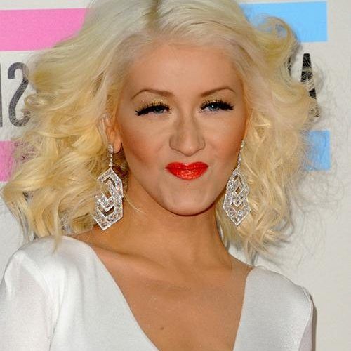 Christina Aguilera Shoulder Length Bob Hairstyles (Photo 11 of 15)