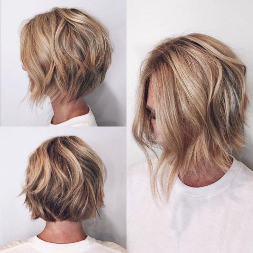 Curly Caramel Blonde Bob Hairstyles (Photo 3 of 20)