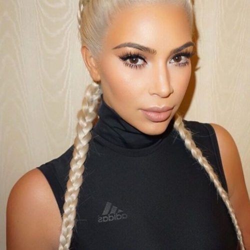 Kim Kardashian Braided Hairstyles (Photo 4 of 15)