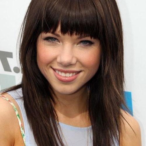 Long Hairstyles With Straight Bangs (Photo 2 of 20)