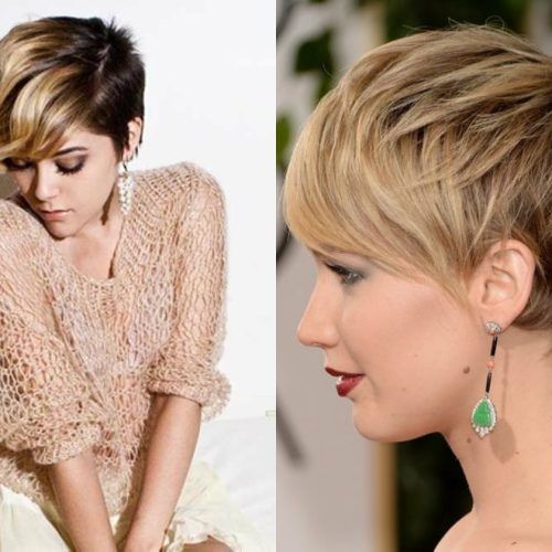 Long Honey Blonde And Black Pixie Hairstyles (Photo 6 of 20)
