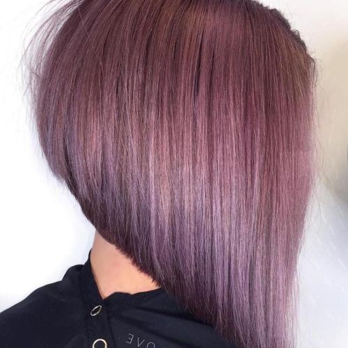Medium Angled Purple Bob Hairstyles (Photo 15 of 20)