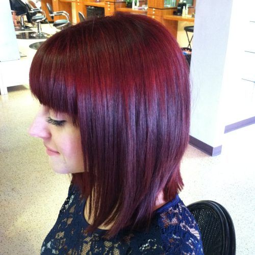 Medium Haircuts With Red Color (Photo 8 of 20)
