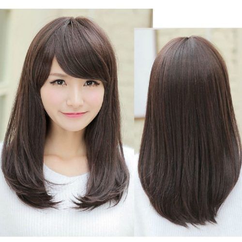 Medium Hairstyles With Straight Bangs (Photo 8 of 20)