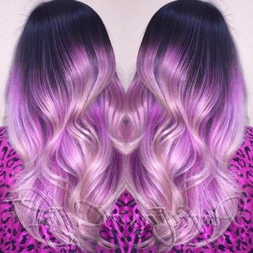 Purple Long Hairstyles (Photo 12 of 15)