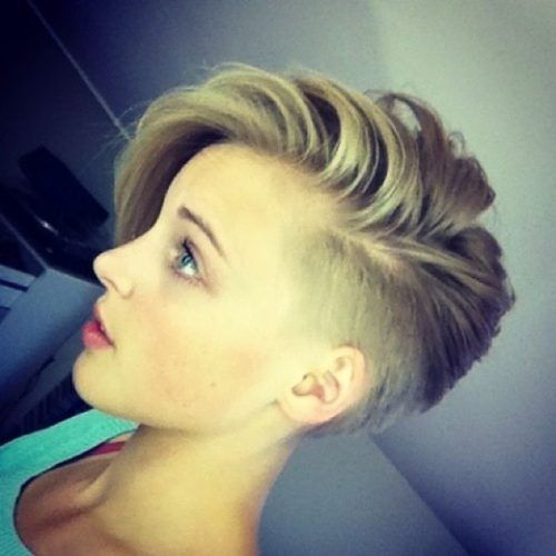 Side Shaved Medium Hairstyles (Photo 13 of 20)