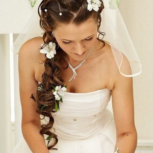 Wedding Hairstyles For Long Curly Hair With Veil (Photo 2 of 15)