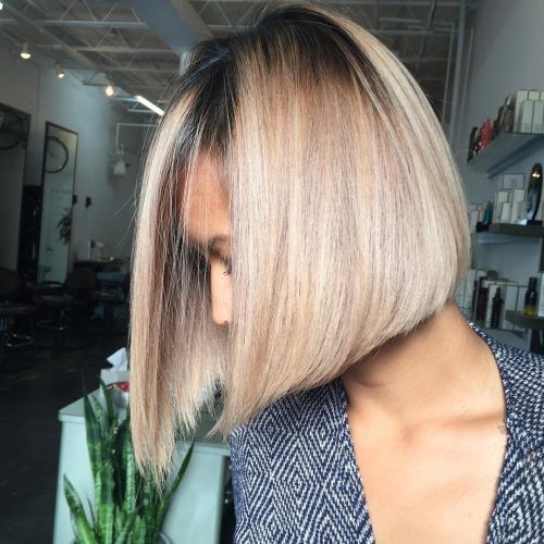 White Blunt Blonde Bob Hairstyles (Photo 9 of 20)