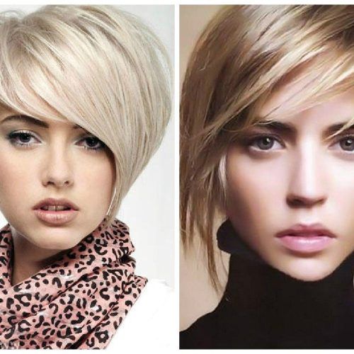 Asymmetrical Feathered Bangs Hairstyles With Short Hair (Photo 6 of 20)