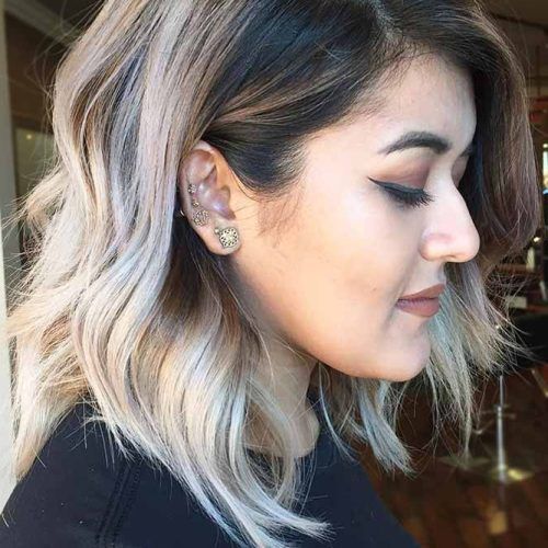 Blonde Waves Haircuts With Dark Roots (Photo 17 of 20)