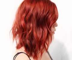 20 Best Bright Red Medium Hairstyles