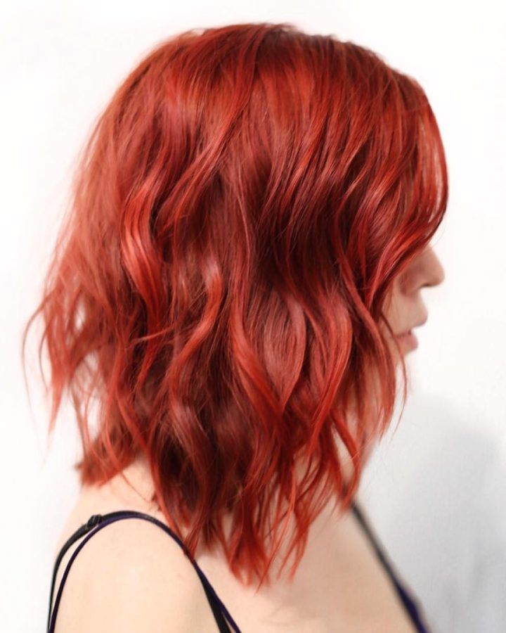 20 Best Bright Red Medium Hairstyles