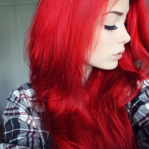 Bright Red Medium Hairstyles (Photo 9 of 20)