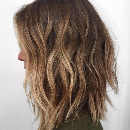 Caramel Lob Hairstyles With Delicate Layers (Photo 9 of 20)