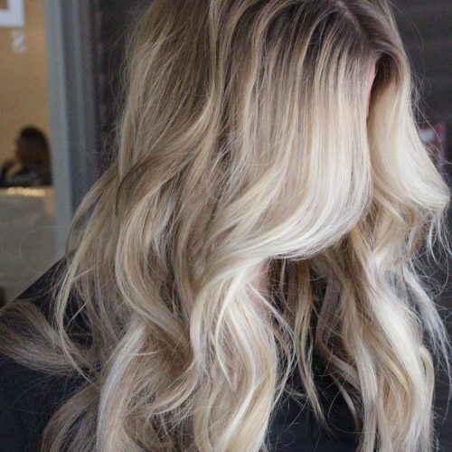 Dark Roots And Icy Cool Ends Blonde Hairstyles (Photo 6 of 20)