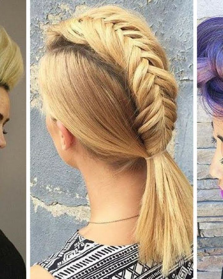 2024 Latest French Braid Pinup Faux Hawk Hairstyles