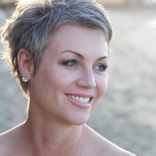 Gray Short Pixie Cuts (Photo 13 of 20)