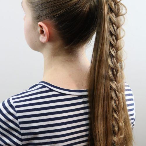 High Braided Pony Hairstyles With Peek-A-Boo Bangs (Photo 3 of 20)