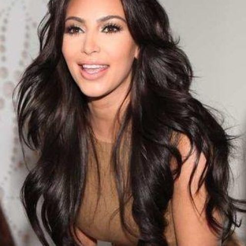 Kim Kardashian Long Haircuts (Photo 2 of 15)