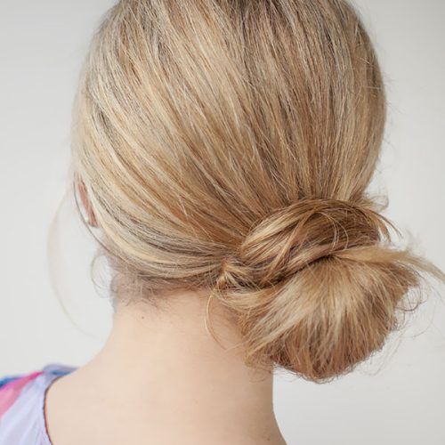 Knotted Side Bun Updo (Photo 5 of 15)