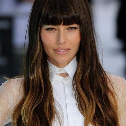 Long Hairstyles With Straight Bangs (Photo 3 of 20)