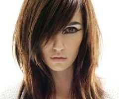 20 Inspirations Medium Hairstyles with Side Bangs and Layers