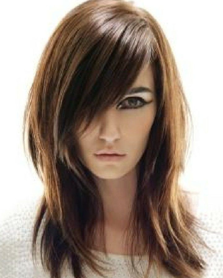 20 Inspirations Medium Hairstyles with Side Bangs and Layers