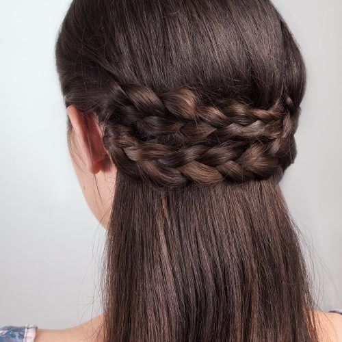 Pair Of Braids With Wrapped Ponytail (Photo 15 of 15)