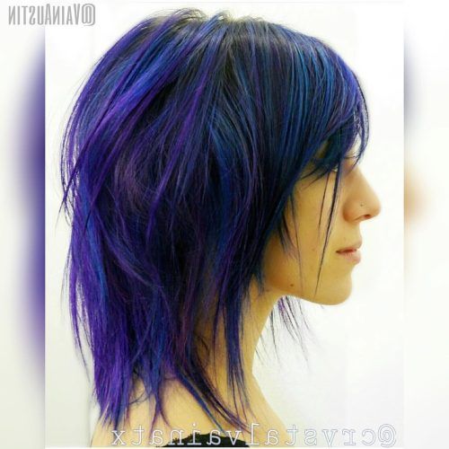 Purple And Black Medium Hairstyles (Photo 9 of 20)