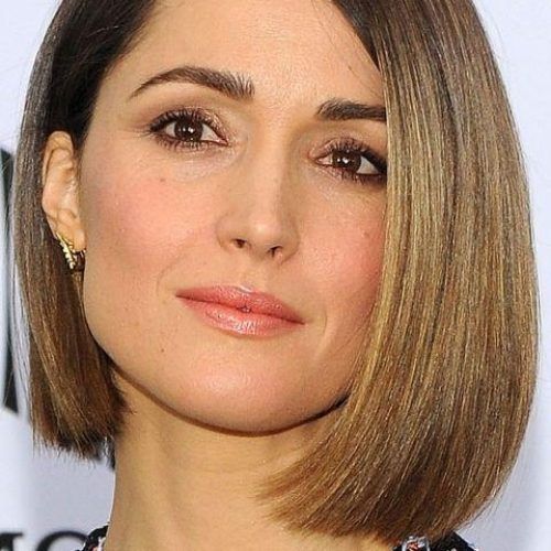 Rose Byrne Parted Blunt End Bob Hairstyles (Photo 11 of 15)