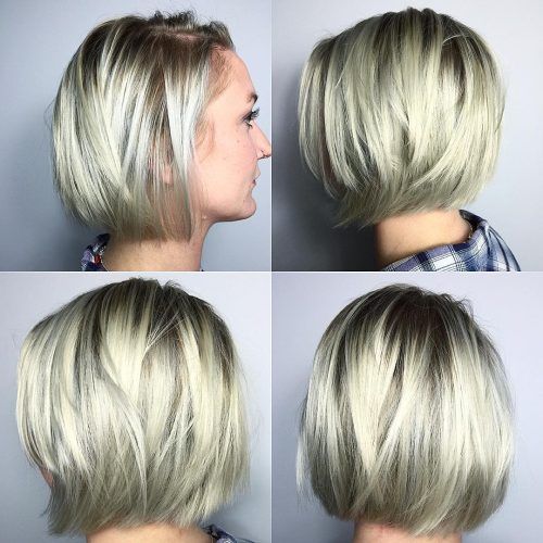 Stacked White Blonde Bob Hairstyles (Photo 17 of 20)