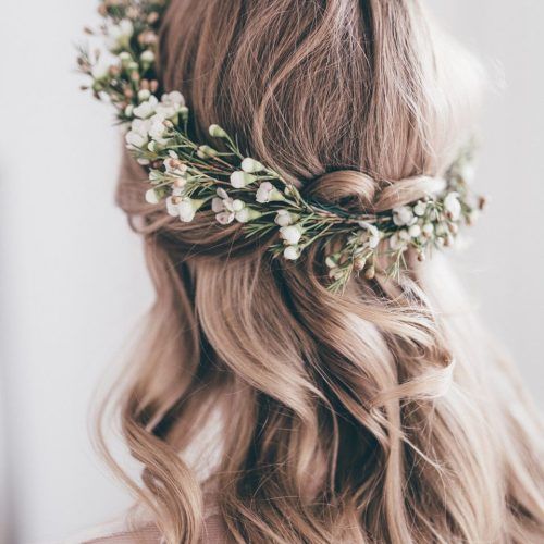 Tied Back Ombre Curls Bridal Hairstyles (Photo 7 of 20)