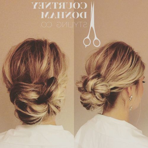 Tousled Asymmetrical Updo Wedding Hairstyles (Photo 7 of 20)