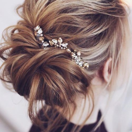 Wedding Hairstyles For Medium Length Hair With Flowers (Photo 3 of 15)