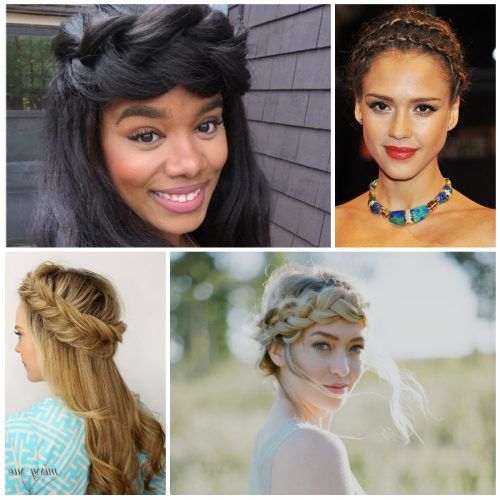 Halo Braid Hairstyles With Long Tendrils (Photo 4 of 20)