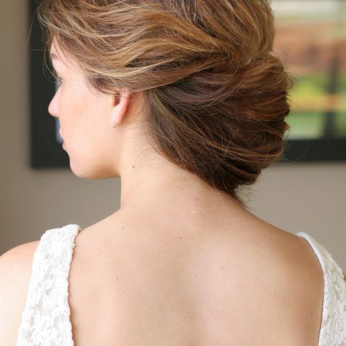 Messy French Roll Bridal Hairstyles (Photo 7 of 20)