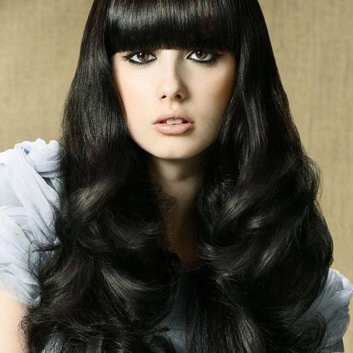 Long Hair And Blunt Bangs Hairstyles (Photo 18 of 20)