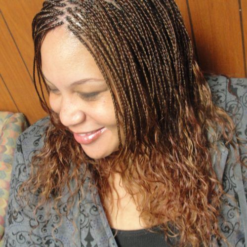Micro Braid Hairstyles With Loose Curls (Photo 2 of 20)